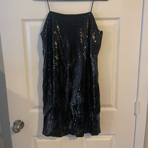 H&M Sequin Black mini dress - size M